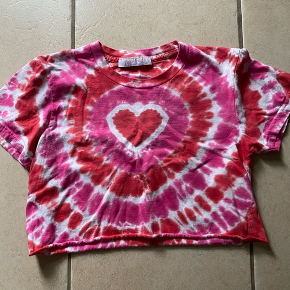 Heart tie dye crop - Picture 1 of 1